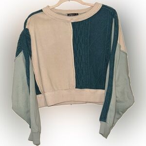 Oversized Colorblock Sweater Crewneck